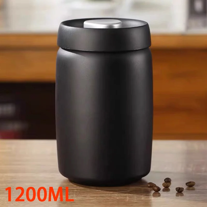 Stainless Steel Coffee Canister Vacuum Sealed Food Storage
