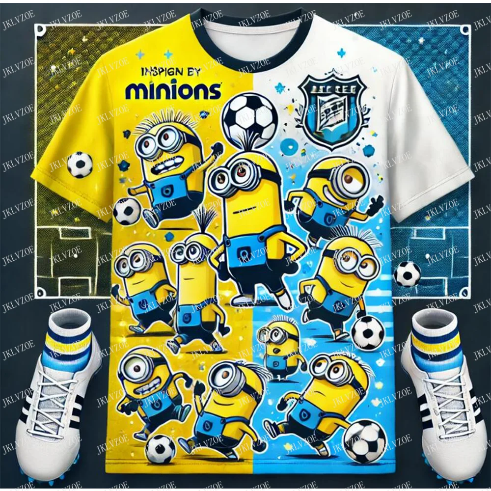 Minions Soccer Football Training Team Boys Clothes Top Children Hertha Bsc Girls T Shirt Kids Men Tee Hot New Gift Fans 24/25