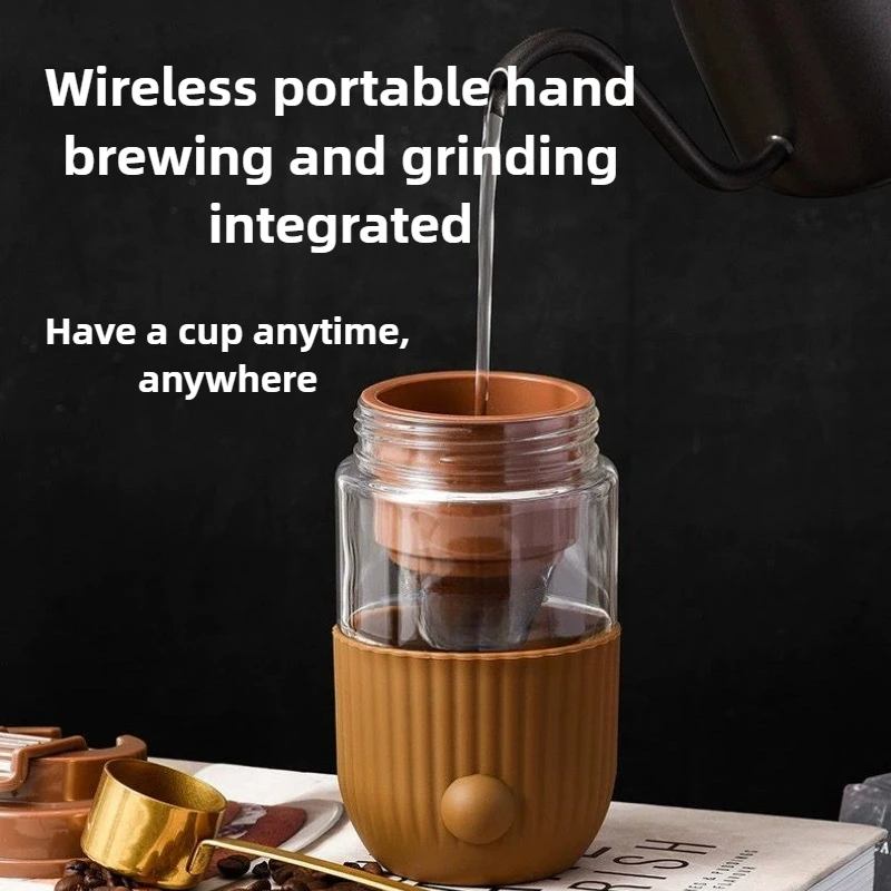 Automatic Grinding Integrated Coffee Machine Portable Multi-function Capsule Coffee Machine High Temperature Glass Household