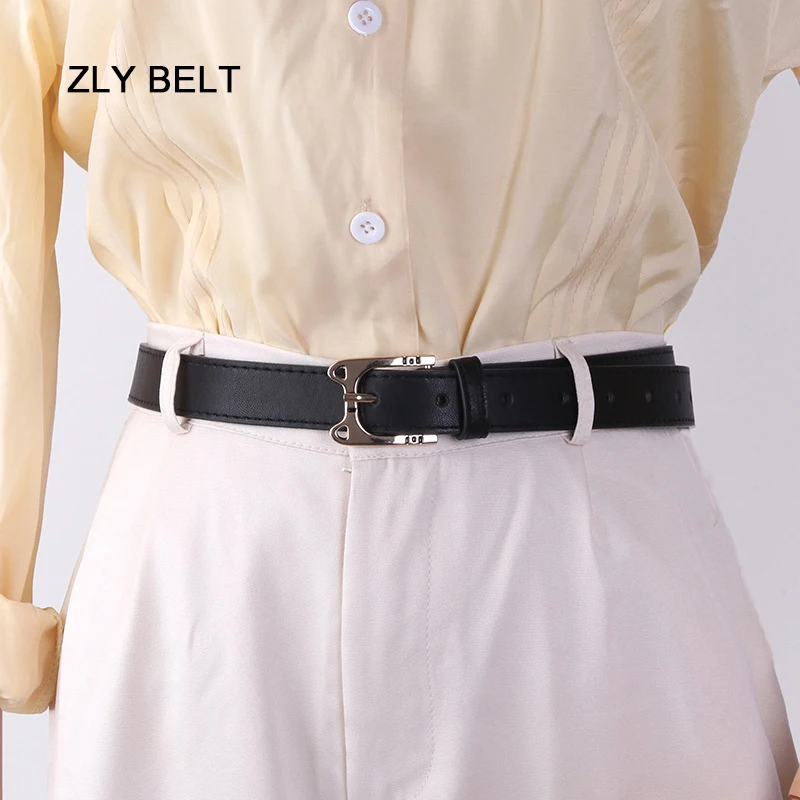 

2022 New Fashion Belt Women Luxury Slender Type PU Leather Material Alloy Metal Pin Buckle Dress Versatile Style Elegant Belt