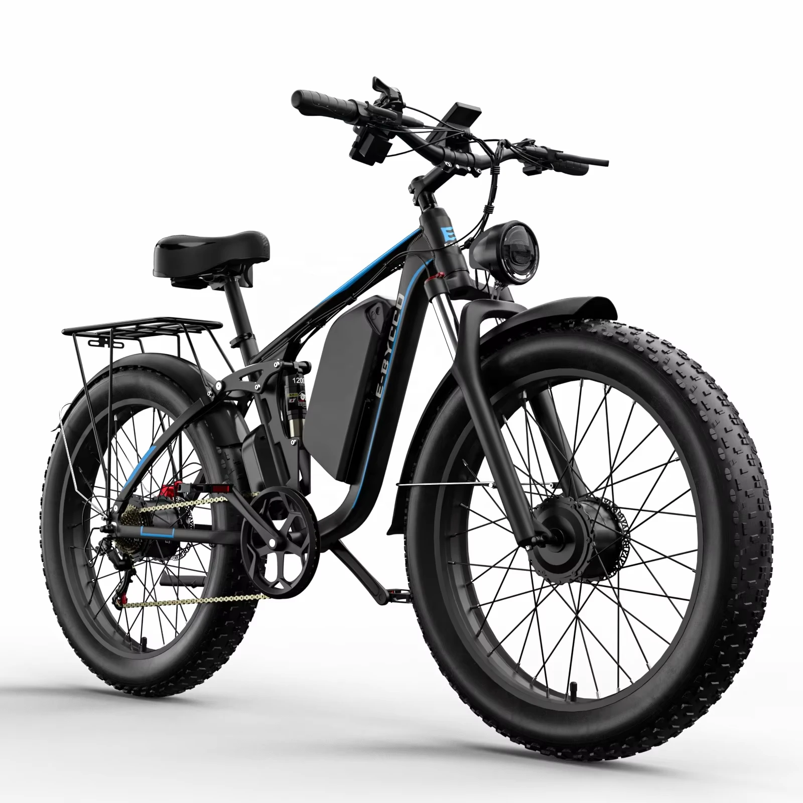 Electric Bike 2000W Dual Motor 52V 23AH Battery adult E- Bike Speed 55KM/H Off-Road Full Suspension 26 Inch Electric bicycle