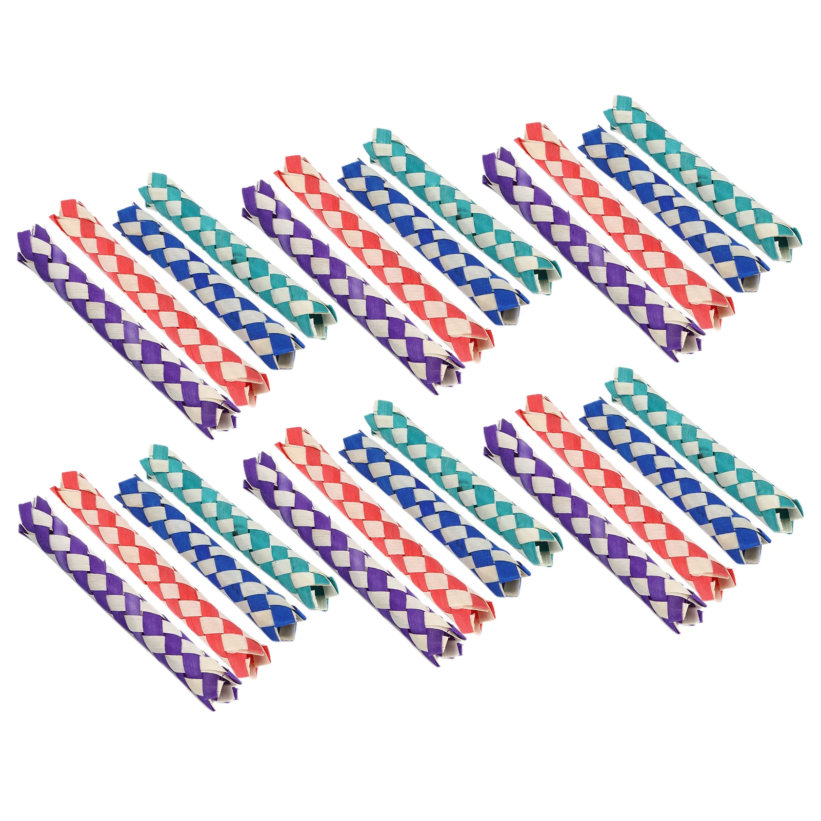 24Pcs Finger Traps Birds Parrots Chew Chinese Bamboo Traps DIY for Kids Parties s bird accessories