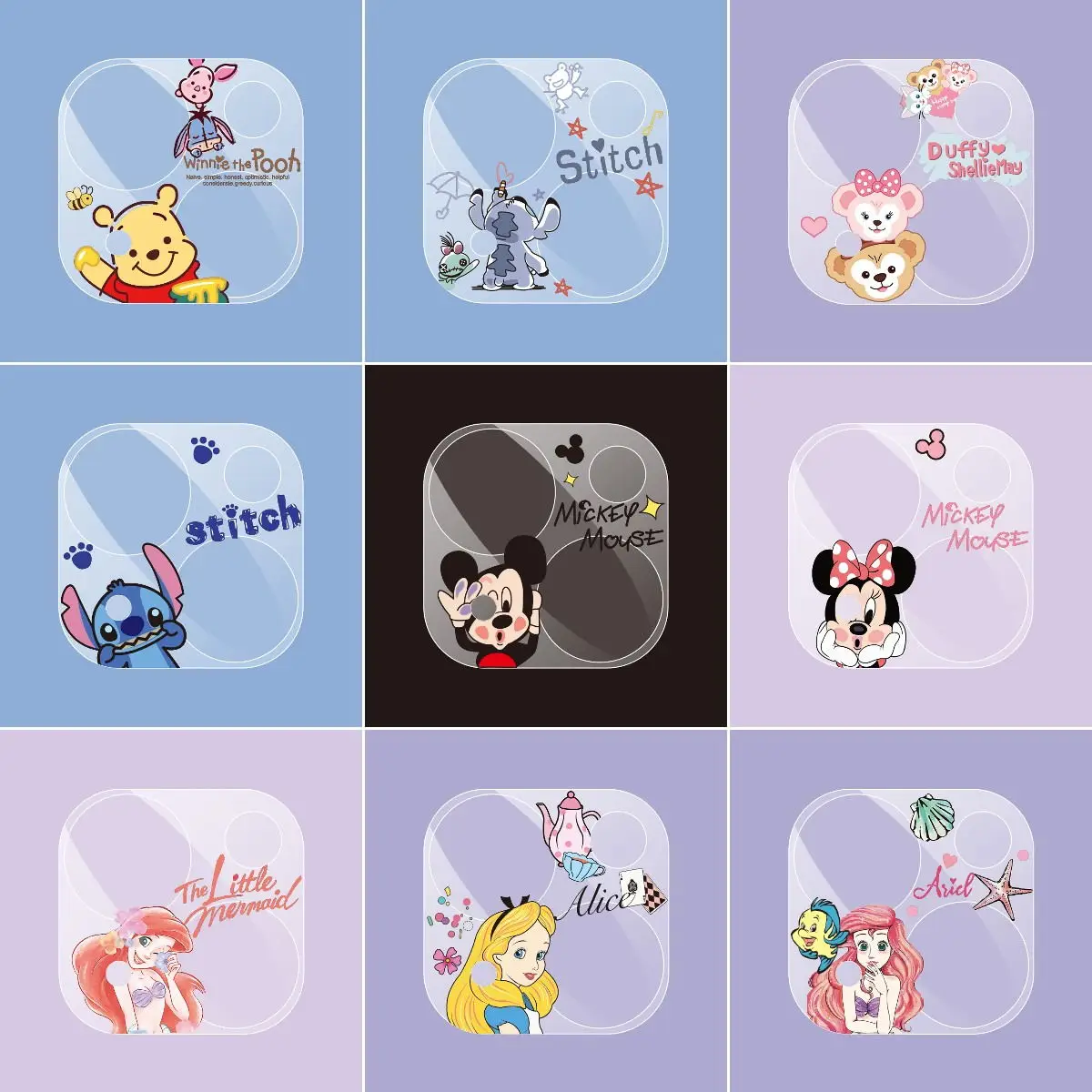 

Disney Mickey Minnie Cute Cartoon Camera Protector Case for Iphone 13 12 Camera Film for Iphone 11 ProMax Lens Protective Film