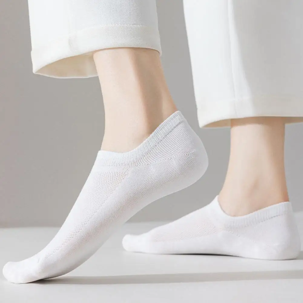 

Moisture-wicking Socks Breathable Anti-slip Sports Cotton Socks with High Elasticity Sweat-absorption Unisex Hollow Mesh Low-cut