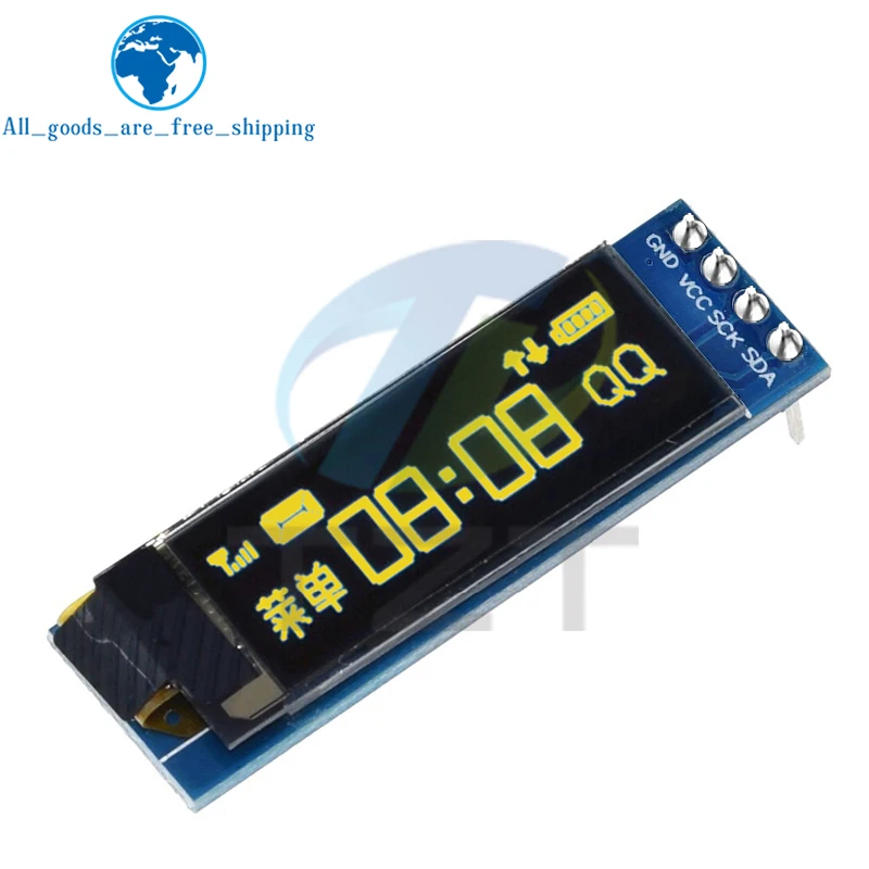 1/3pcs 0.91 Inch OLED Module 128X32 LCD LED Display 0.91" IIC Communicate for Arduino
