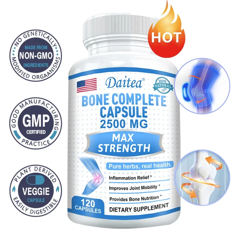 

Collagen Bone Complete Capsule - Helps Support Joint Cartilage, Collagen Production and Calcium Absorption, and Immune Support