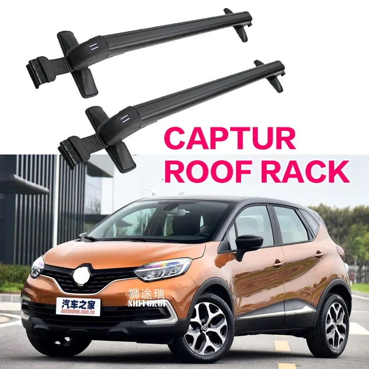 Bagaglio Auto Cremagliera Traversa Tetto Rack Per Renault Captur 5 Porta 2013 + Suv Carico 150Kg Bar Led
