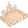 Wooden Dessert Box Tray Elegant Eid Design Wooden Serving Tray Ramadan Decorations Home Decor Items Bowls Plates Trays 4