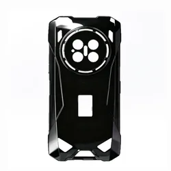 Transparent Black Soft TPU Protective Phone Case - Enhanced Back Cover Shell for Doogee V Max 2 Pro (Black)