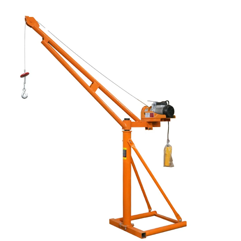 220V Outdoor Roof Construction Decoration Electric Lifting Hoist Household Small Hydraulic Lifting Feeding Crane