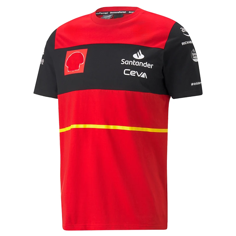 남성용 F1 레이싱 티셔츠, 패션 티셔츠, Charles Leclerc 16 Carlos Sainz 55 드라이버 팀, 야외 스포츠 의류, 2024 신상