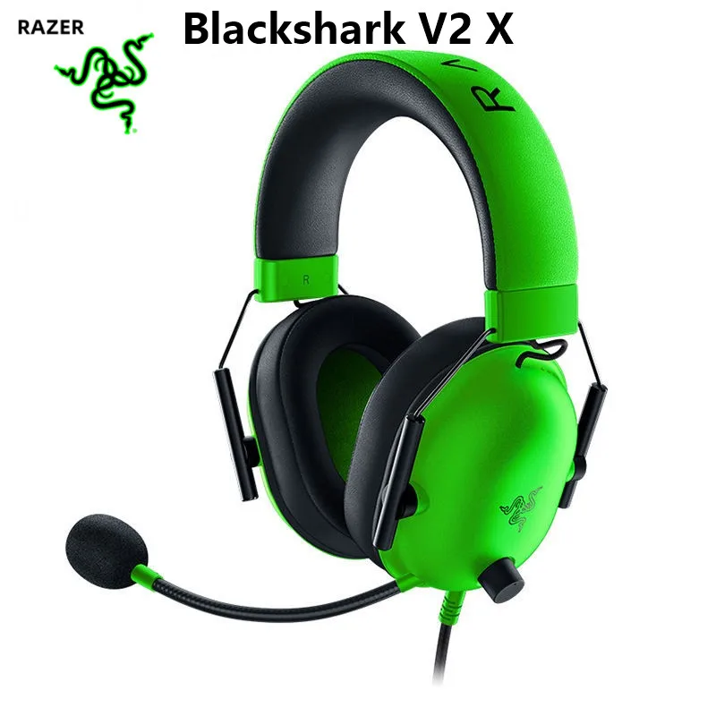Razer Blackshark V2 X Headphones E sports Jogo Headset com Microfone 7.