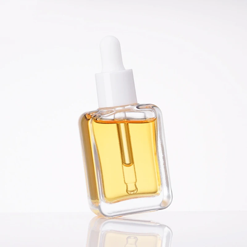 30ML Clear/Purple Glass Dropper Bottle Oblate Square Aromatherapy Liquid Essence Massage Oils Serum Pipette Refill Skincare_voghion.com
