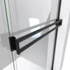 Alliance Pro BG 56-60 in. W x 70 3/8 in. H Semi-Frameless Sliding Shower Door in Matte Black and Clear Glass, glass shower door 5