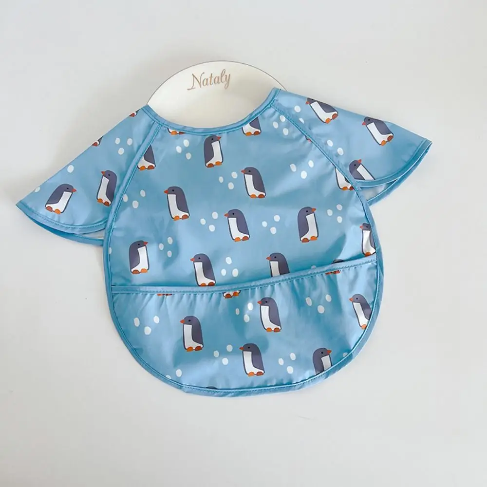 Animal Pattern Baby Feeding Bib Anti-dirty Waterproof Baby Drooling Bibs Sleeveless Comfortable Saliva Towel Burp Apron