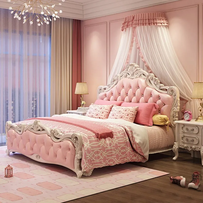 

Luxury Aesthetic Marriage Bed Multifonction Wood Modern Storage Double Bed Queen Size Camas De Casal De Luxo Home Furniture