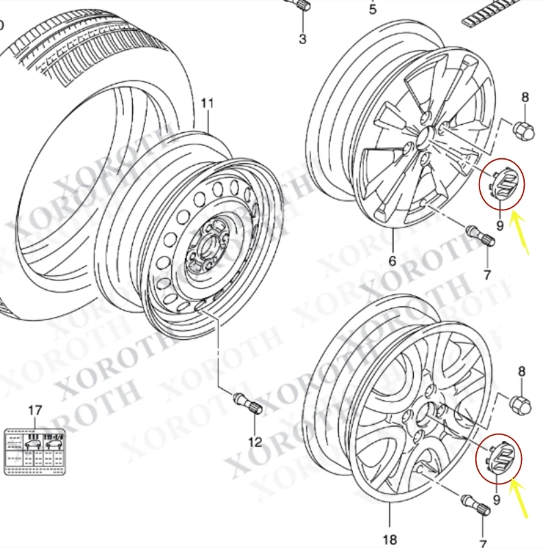 New Genuine Parts Wheel Center Cap 43252-63J10 D=54MM For Suzuki Alto Swift SX4 Kizashi Sx4 S-cross New Vitara Aerio Liana