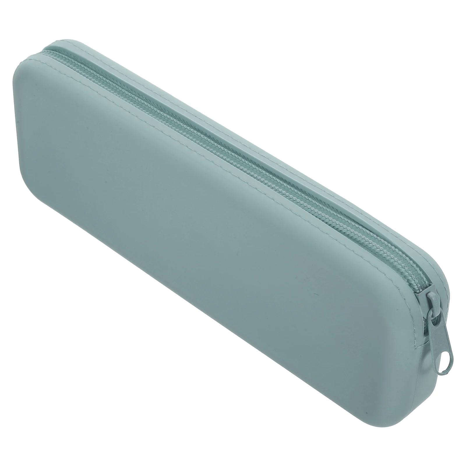 Silicone Pencil Case Solid Color Pencil Pouch Zipper Pencil Case Small Pencil Pouch Aesthetic Pencil Bag Women Makeup Brush Pink