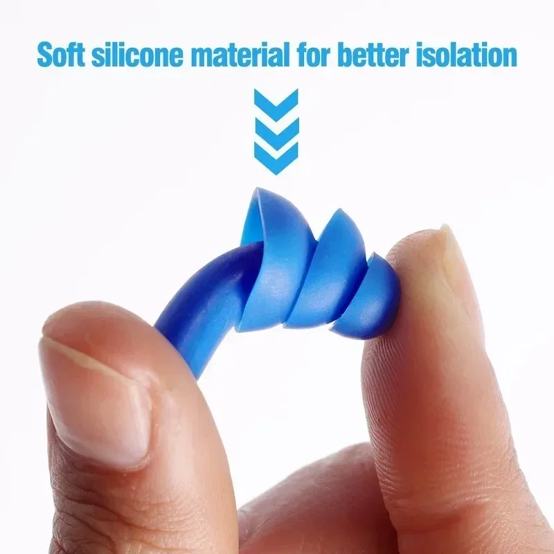 Soft Silicone Earplugs Waterproof Swimming Ear Plugs Reusable Noise Reduction Sleeping Ear Plugs Hearing Protector with Box 2023 4