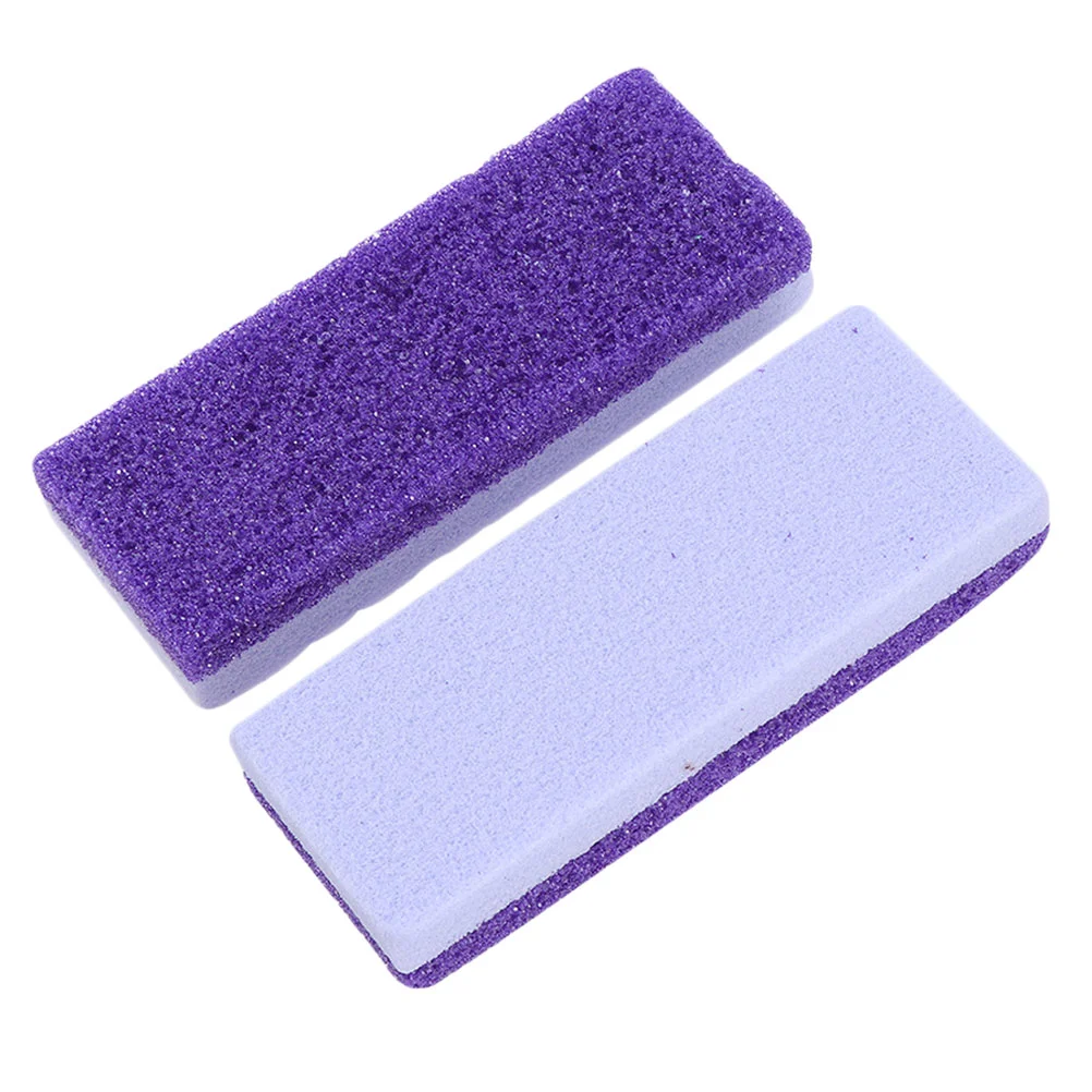

2 Pcs Pedicure Tools for Feet Dead Skin Remover Natural Foot Pumice Stone Purple Callus