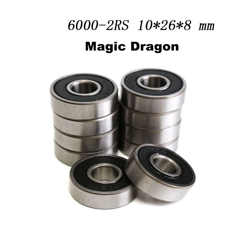 Rolamentos de Esferas Profundos do Sulco do Selo de Borracha Abec5 6000 2rs 6000rs 6000 rs 60002rsh 10x26x8 10x26x8 mm 10x26x8 mm Peças 10