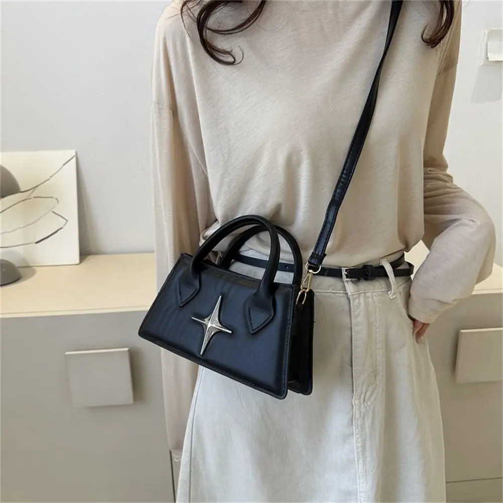 Borsa a tracolla quadrangolare con design a stella in pelle PU a tracolla piccola a tracolla per donna e ragazza_voghion.com