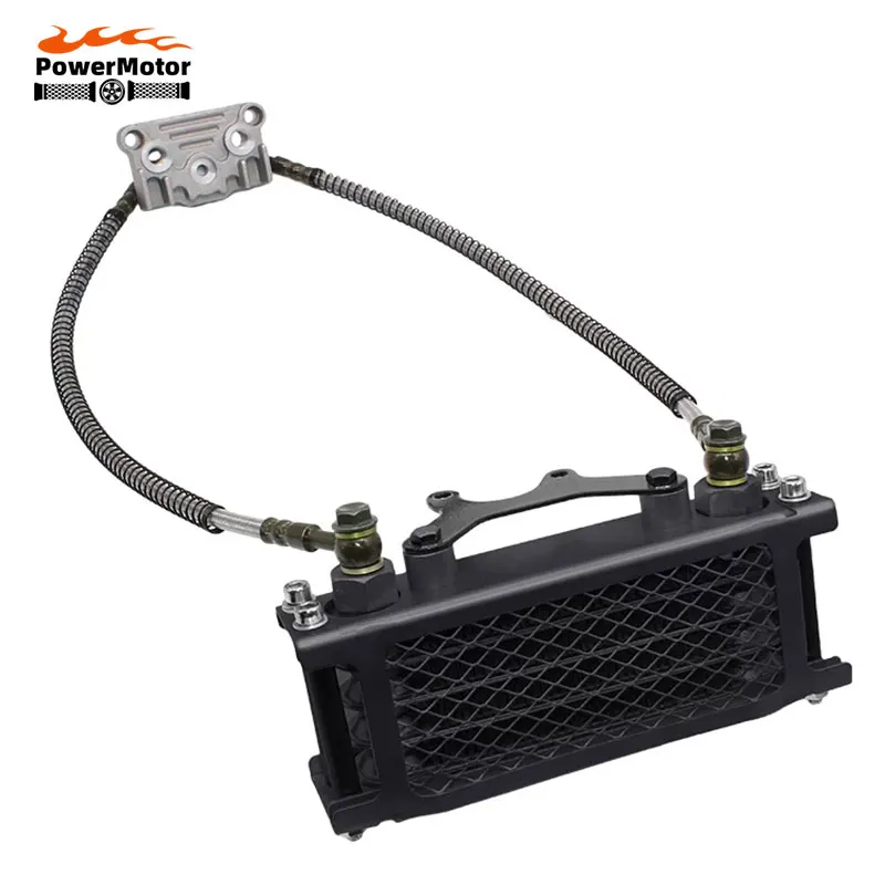 

Motorcycle Black Radiator Universal Engine Oil Cooler Motocross Oil Cooler Cooling Set For Monkey Bike ATV Quad 125cc 140c