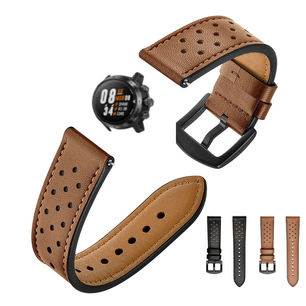 Cinturino In Vera Pelle Da 20/22Mm Per Coros Pace 2 Cinghie Per Coros Apex Pro Apex 46Mm 42Mm Accessori Per Bracciali Con Cinturino