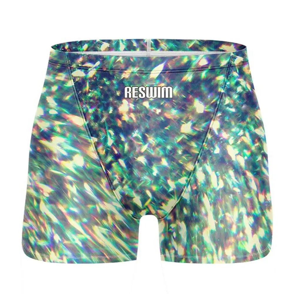 New Summer Mens Surf Swim Jammer Swimwear Shorts Trunks Beach Tights Shorts Quick Dry Sports Surfing Swimming Pants Gym Swimsuit