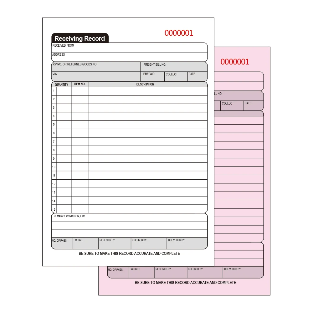 Statement Book, 2-Part Carbonless, White/pink, 5.5 x 8.26 Inches, 50 Sets