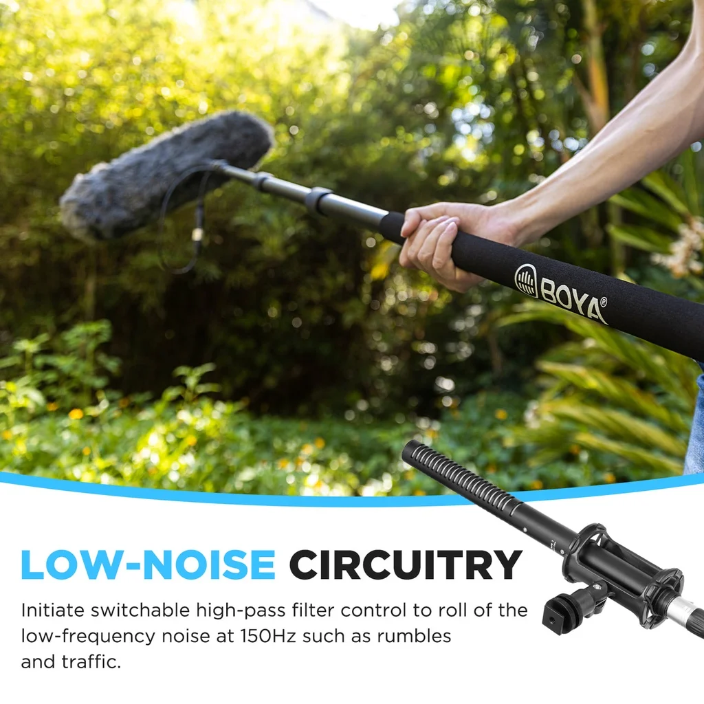 Interview Shotgun Microphone XLR BOYA Pro Broadcast Quality Mic BY-BM6060 for Canon Nikon Sony Camcorders shotgun microphone