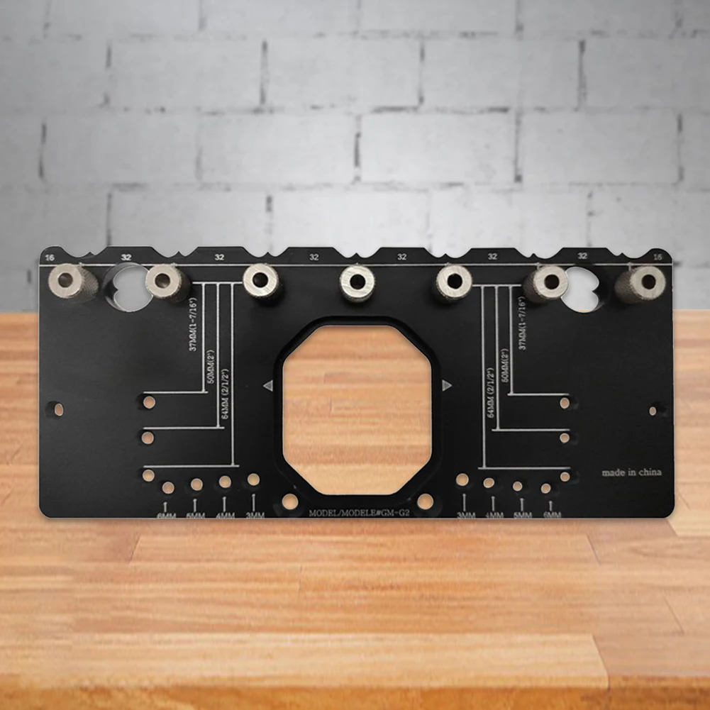 

Accurate Drilling Guide Locator 35mm Hinge Boring Jig Hole Hole Opener Template Metal Plastic for Door Cabinets Hinges Mounting