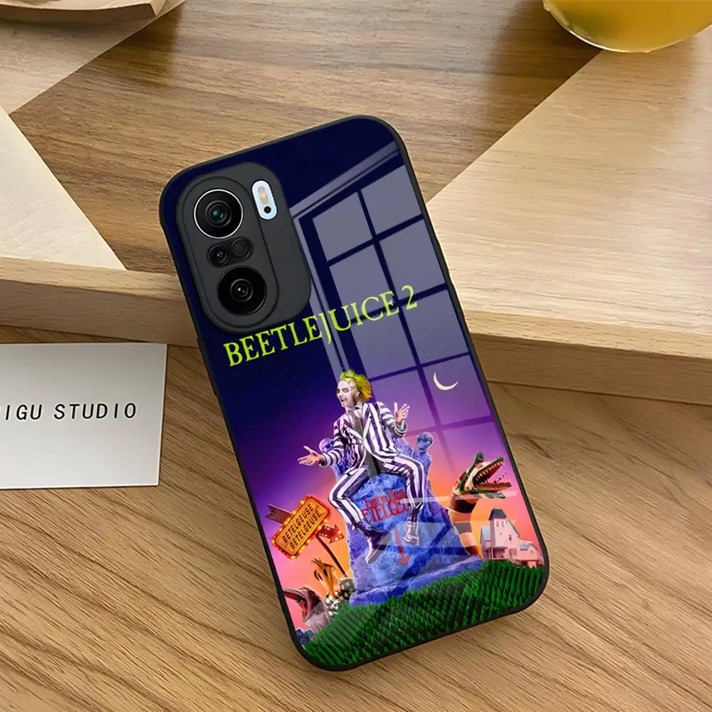 Funda de teléfono B-Beetlejuices 2 para Redmi 13 12 13c 12c Note 13 Pro Plus 11 12 Pro 10 12s 11s Cubierta trasera de vidrio templado