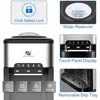 Water Cooler Dispenser Built-in Ice Maker Countertop,3-in-1 Portable Ice Machine 44lbs Daily,Top Loading 5Gallon Water Dispenser 5