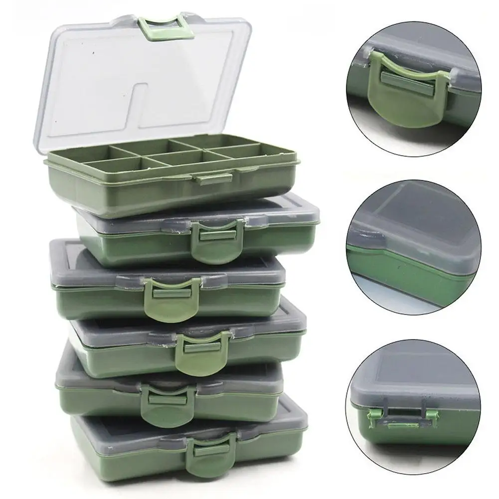

Fishing Tackle Storage Box 1/2/3/4/6/8 Compartments Large Capacity Organizer Containers Fishing Tools