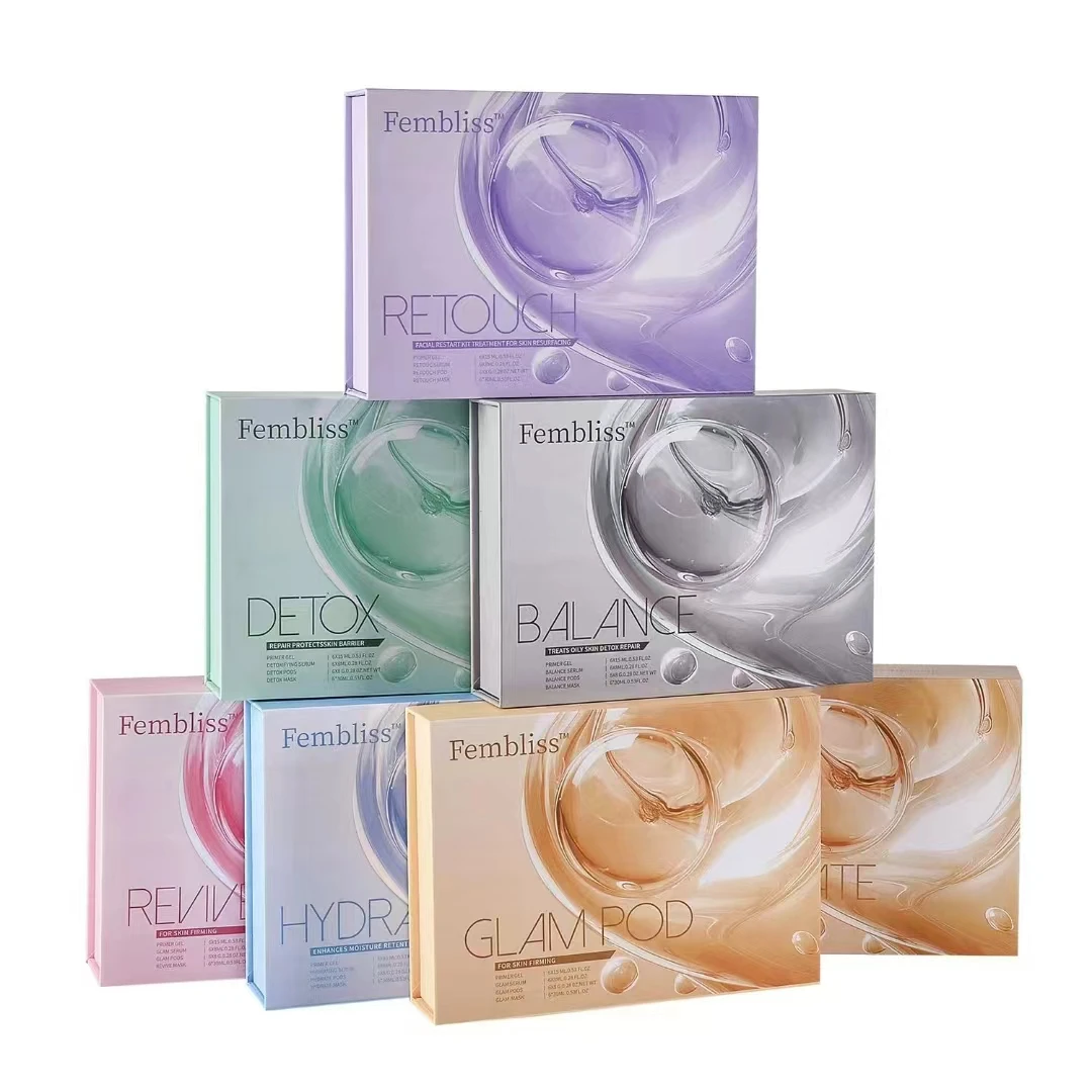 CO2 Pod Glam Pods For Bubble Facial Machine Facial Spa CO2 Capsule For Aqua Beauty Machine Skincare Revive Pod Gels