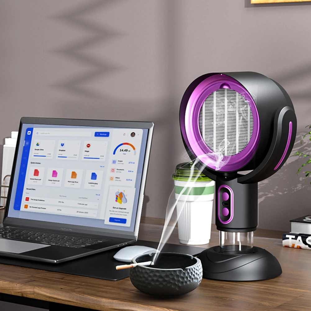 Desktop Range Hood Portable Exhaust Fan Large Suction Exhaust Extractor USB Charging Adjustable Angle for Indoor BBQ Hot Pot
