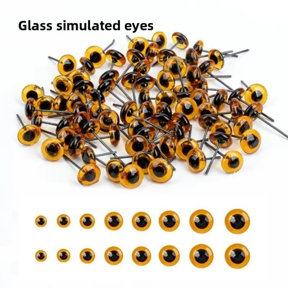 100PCS Creative 3-12mm Dolls Glass Eyes Glass Needle Felting Eyes Accessories DIY Safety Eye Cartoon Dolls