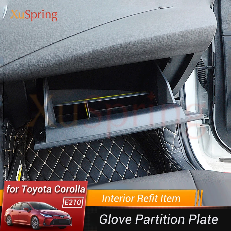 

Car Glove Box Co-pilot Refit Clapboard Partition Plate Support Board Trim for Toyota Corolla 2019 2020 2021 2022 2023 E210 12th