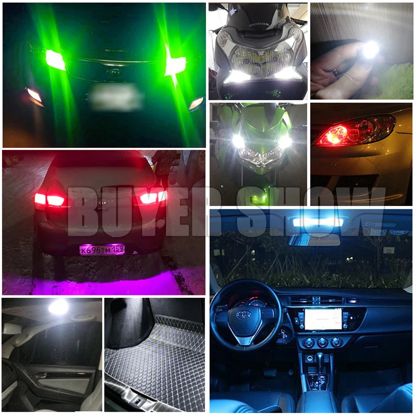 2pcs 12v 24v   T10 LED W5W ڵ   ڵ        ׸ ׼