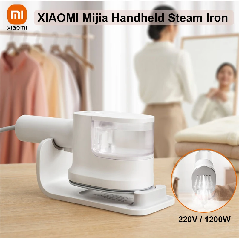 Iconic Brand Mijia Handheld Garment Steamer, 220V 1200W Household Clothes Steam Iron, Flat/Vertical Ironing Machine with Mite Removal