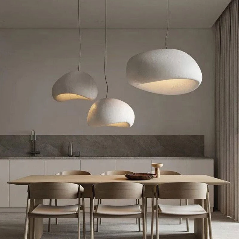 30CM Wabi Sabi Pendant Light Japan Dining Table Hanging Lamp Nordic Bedroom Bedside Droplight Modern Restaurant Suspended Lights 3