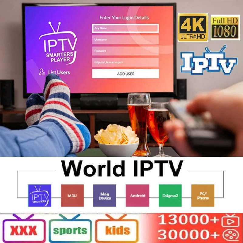 IP TV M3U 4K Smarters Pro Android Box bluetooth H.265 проигрыватель 2 4G Wifi все Европы XXX Amlogic PC Ott Xtream