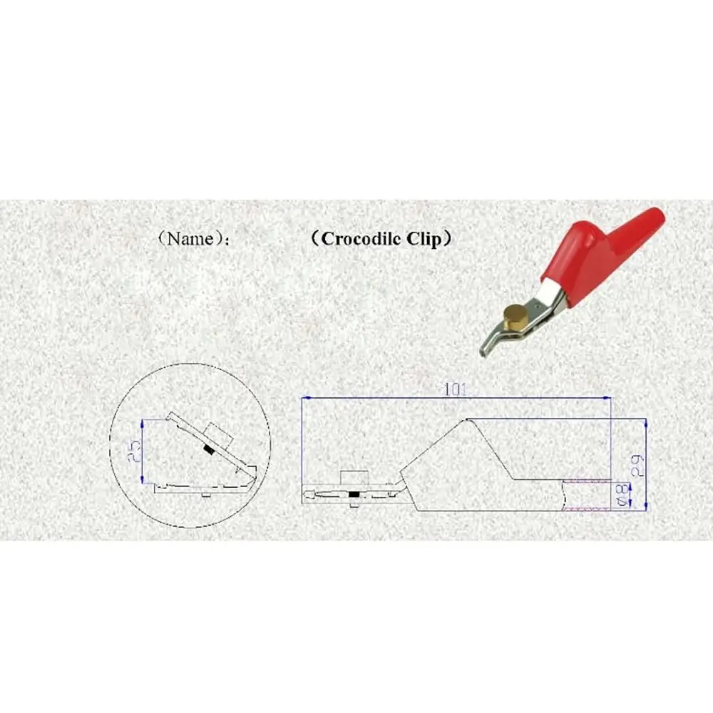 Test Clip Alligator Clips Electric Test Clamp Electrical Clamp Needle Electrical Projects Automobile Repair Crocodile Clip Corrosion Resistant Power Battery Test Clamp