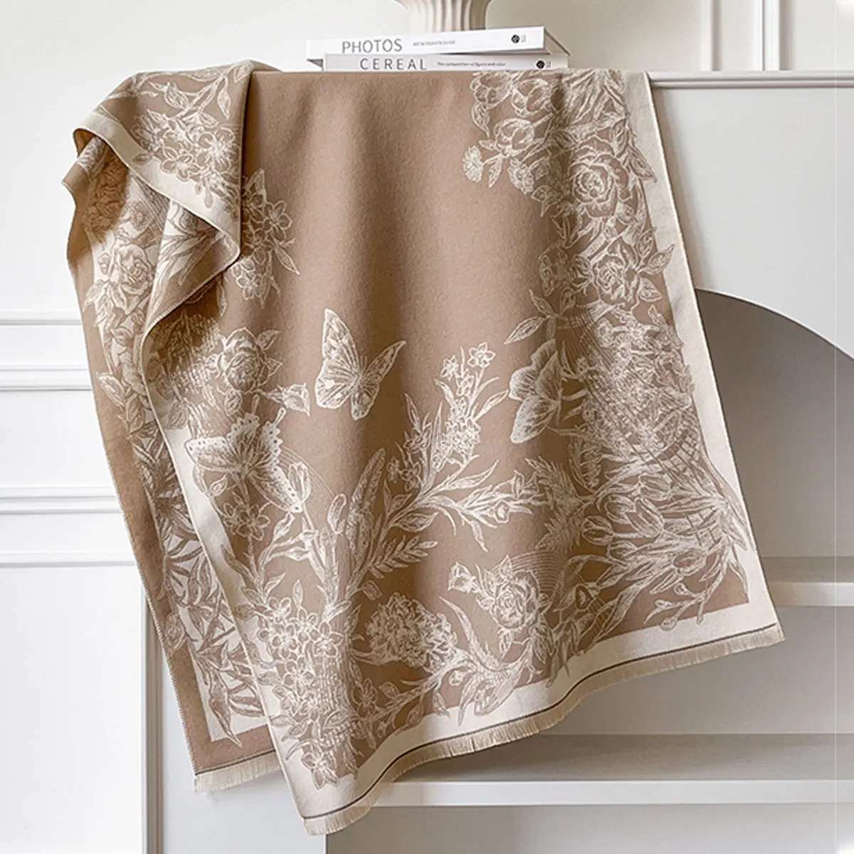 2025 Winter Warm Luxury Scarf Women Pashmina Shawls Blanket Wraps Female Imitation Cashmere Foulard Bandana Thick Scarves Hijab