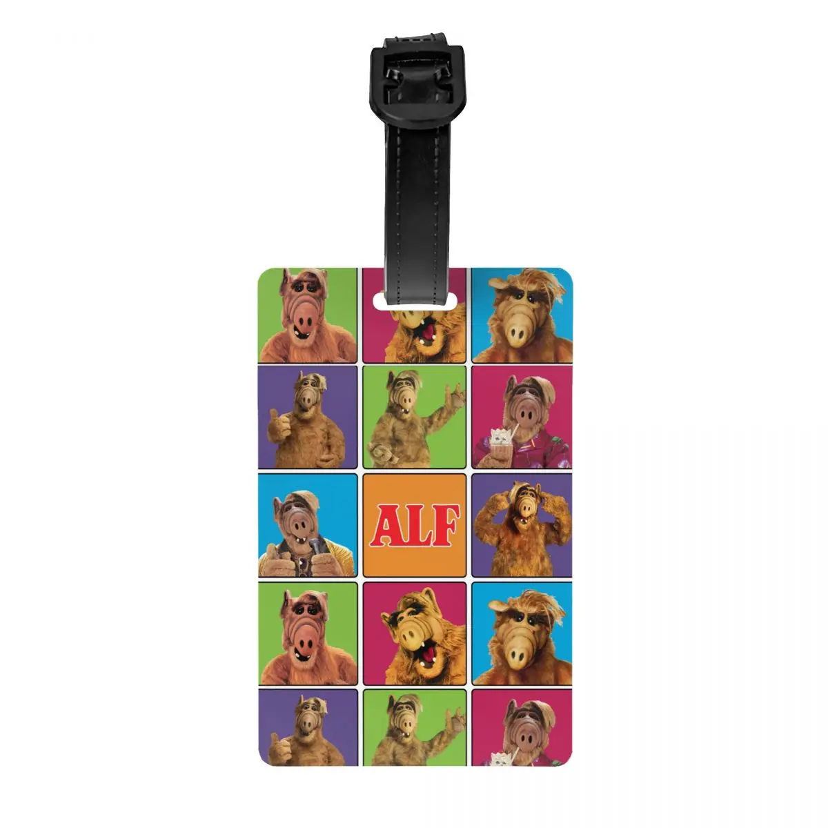 

Alien Life Form ALF Meme Collage Luggage Tag for Suitcases Cute Sci Fi TV Show Baggage Tags Privacy Cover Name ID Card