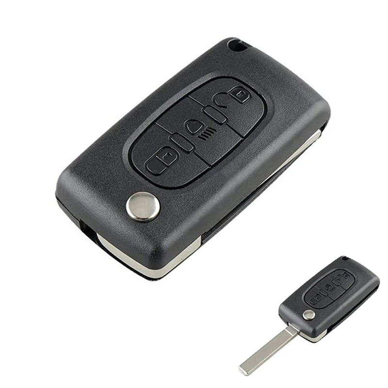 Car 3 Button Flip Remote Key Fob Case Decal Fit For Citroen C4 Grand Picasso C5 C6 Fob Shell 3 Button Cover key case fob cover key cover folding car key shell car key shell