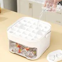 Réfrigérateur domestique à 50 cubes, stockage de glace, boîte à glace, machine à glaçons avec capuchon de presse facile, machine à glaçons Double couche 4