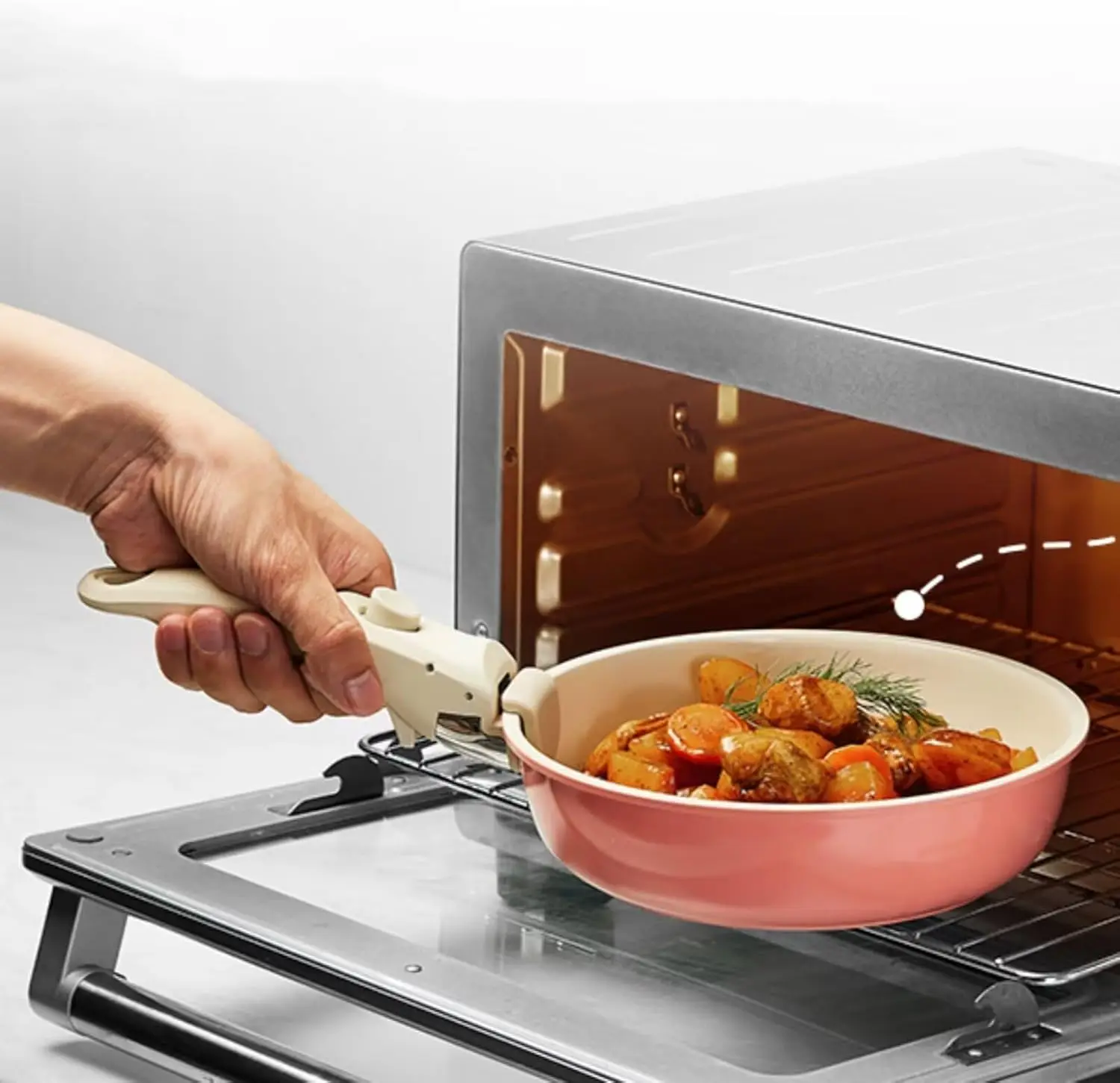 Manico Rimovibile Per Pentole (2 Pezzi) Con Appoggia Mestolo: La Tua Cucina Risparmia Spazio!
