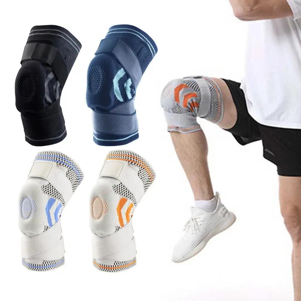 

1 Pc Compression Knee Sleeve Double Strapping Sports Knee Pad Running Cycling Knee Support Brace Gym Reduce Injuries Knee Pads